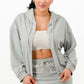 Zipped Hooded Jacket And Skort Set Outfit Sets