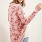 Leopard Button Down Cardigan Pink - DAVERRI FASHIONS