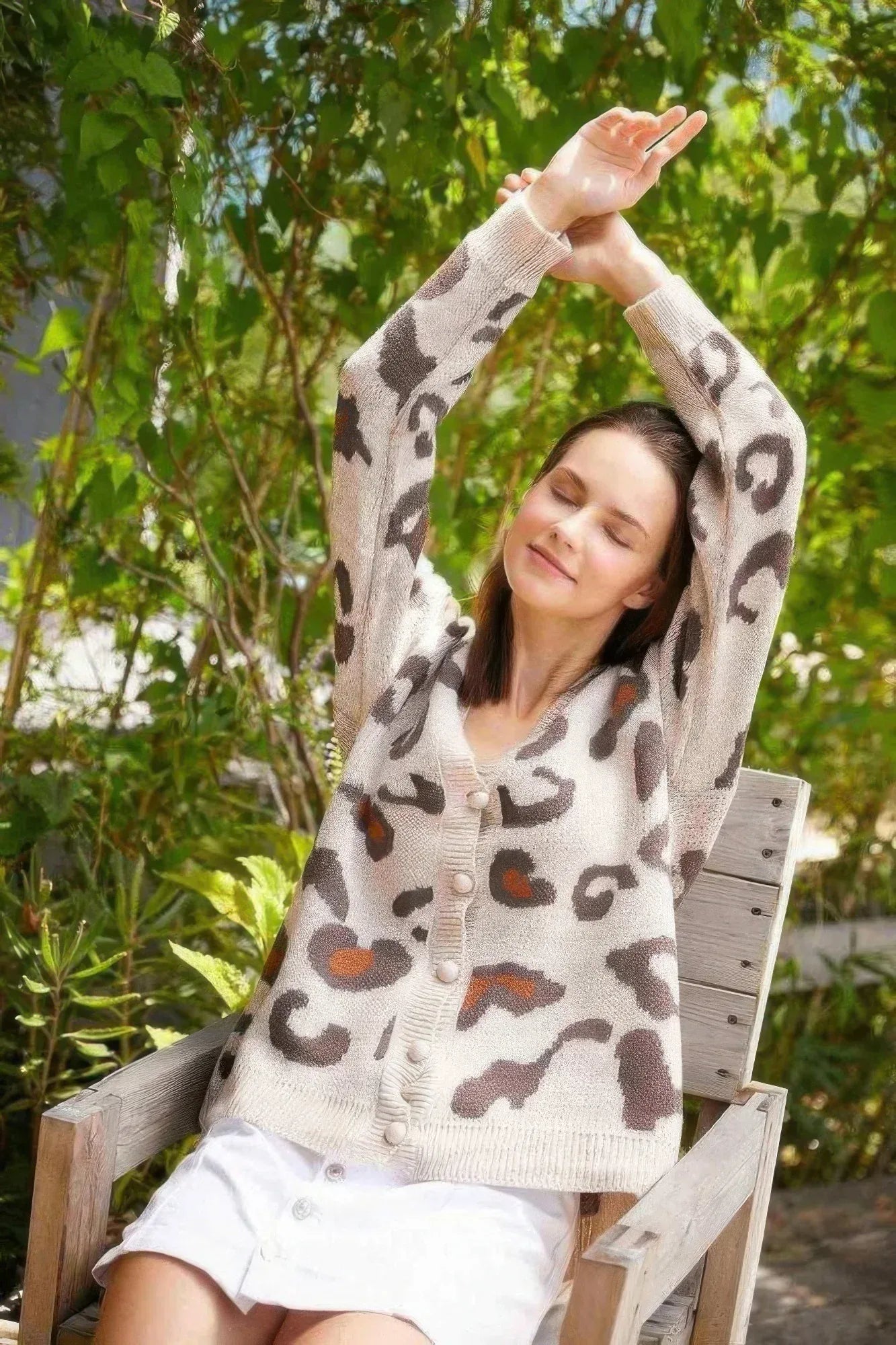 Leopard Button Down Cardigan - DAVERRI FASHIONS