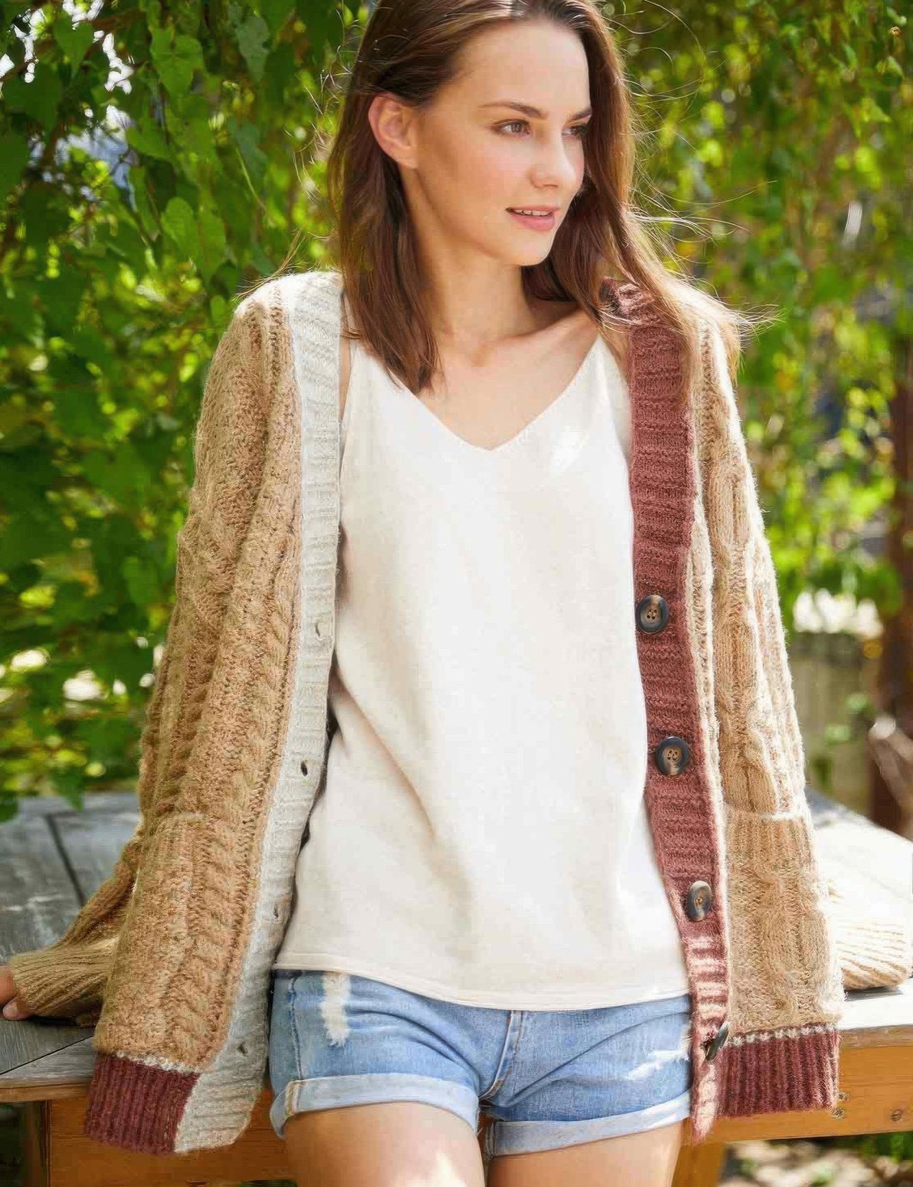Knit Color Block Cardigan | Cardigans Daverri Fashions