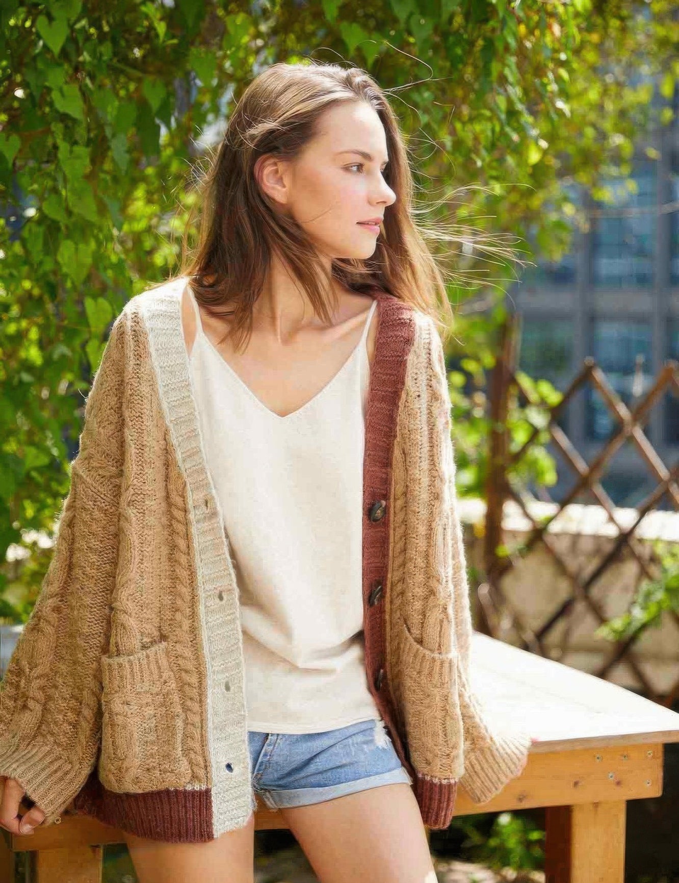 Knit Color Block Cardigan | Cardigans Daverri Fashions