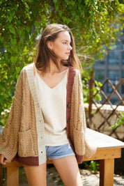 Knit Color Block Cardigan | Cardigans Daverri Fashions