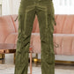 V Cut Cargo Pants - DAVERRI FASHIONS