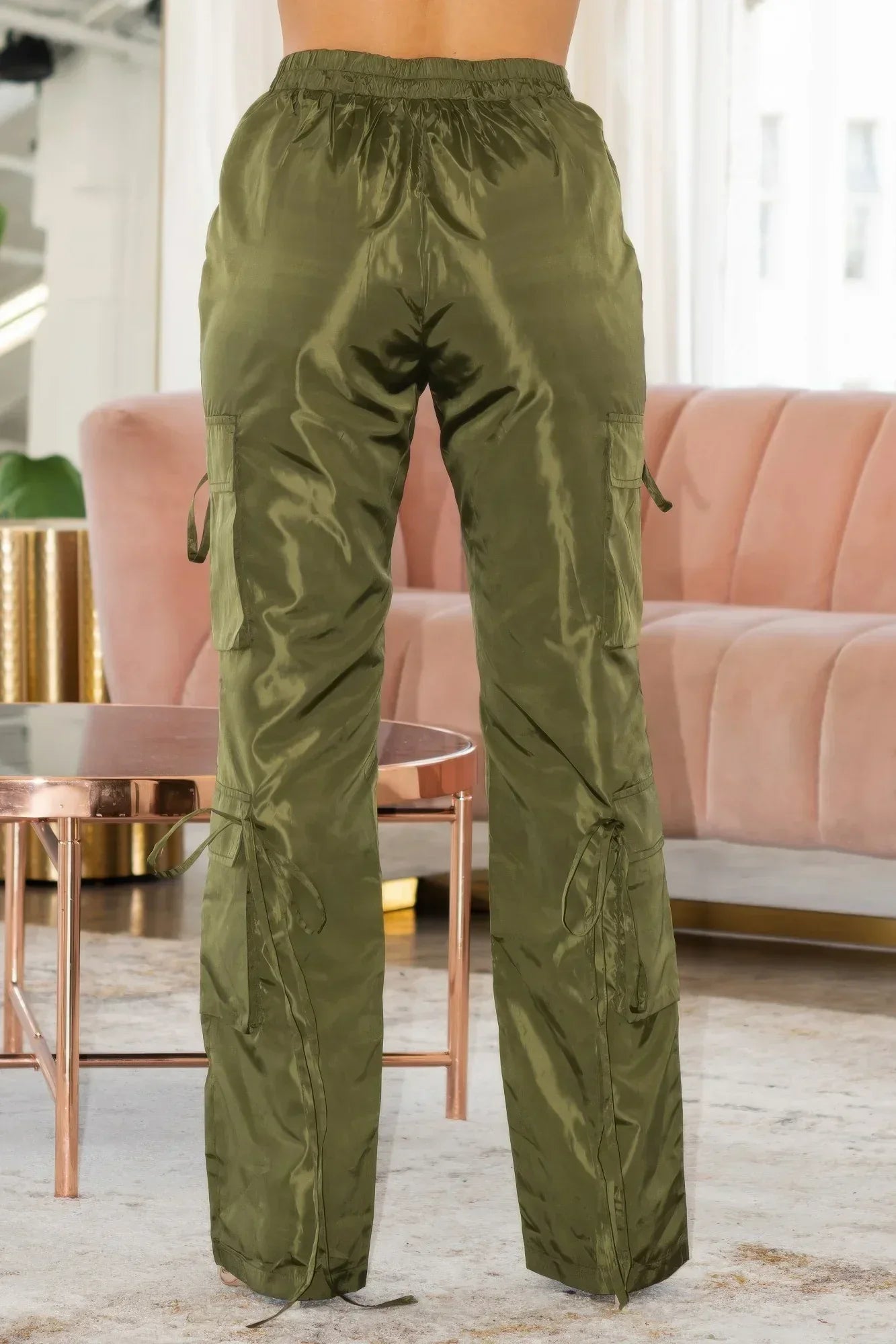 V Cut Cargo Pants - DAVERRI FASHIONS