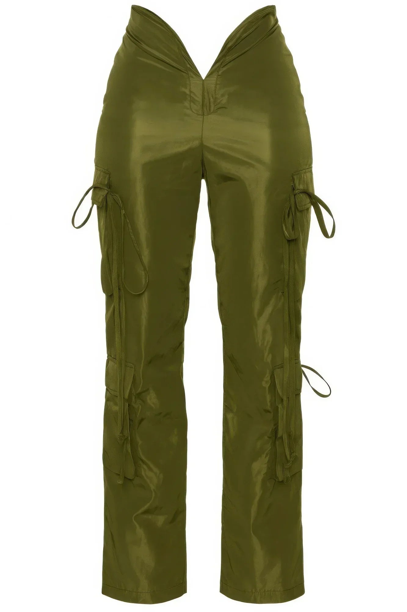 V Cut Cargo Pants - DAVERRI FASHIONS