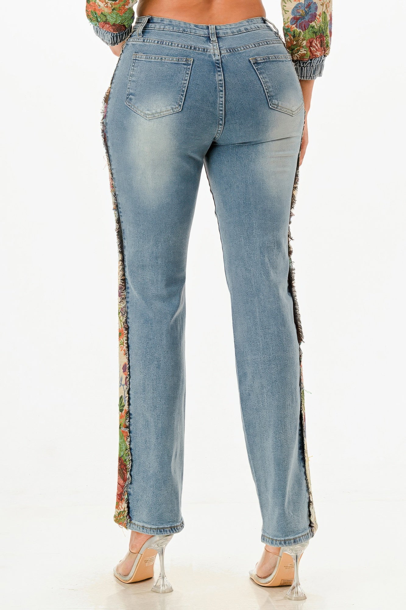 Tapestry Contrast Denim Set | Outfit Sets Daverri Fashions