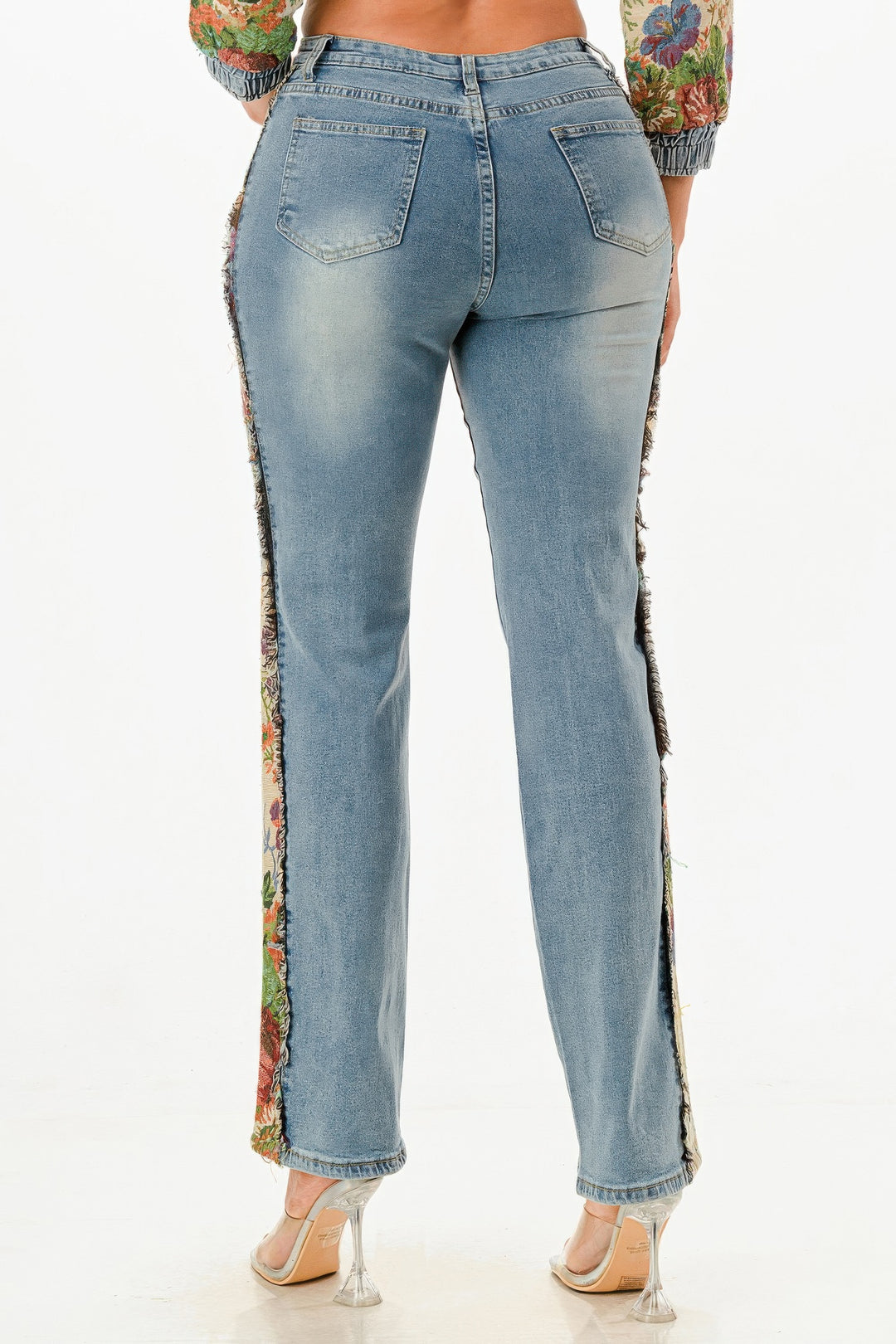 Tapestry Contrast Denim Set | Outfit Sets Daverri Fashions