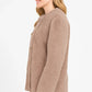 Textured Double-breasted Faux Shearling Jacket - DAVERRI FASHIONS