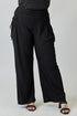 Haute Fox Plus Size Side Drawstring Detail Wide-leg Pants - DAVERRI FASHIONS