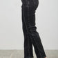 Black acid-washed slim straight denim jeans in mid-rise fit