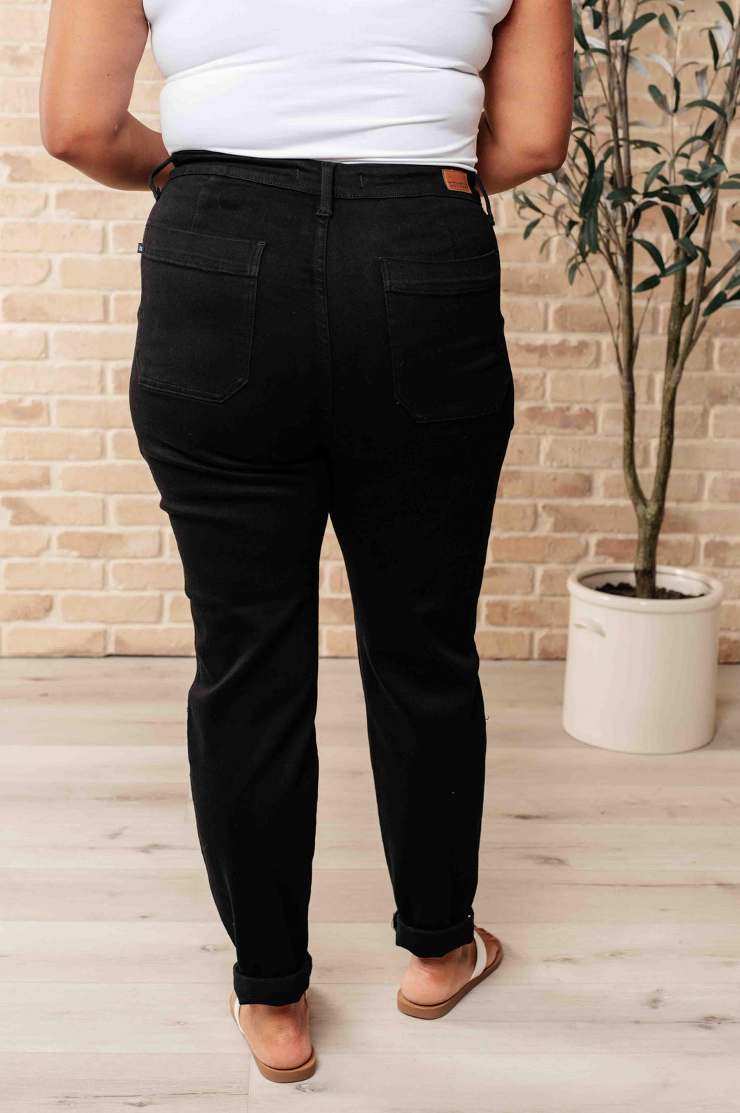 Judy Blue Black Double Cuff Joggers Jeans