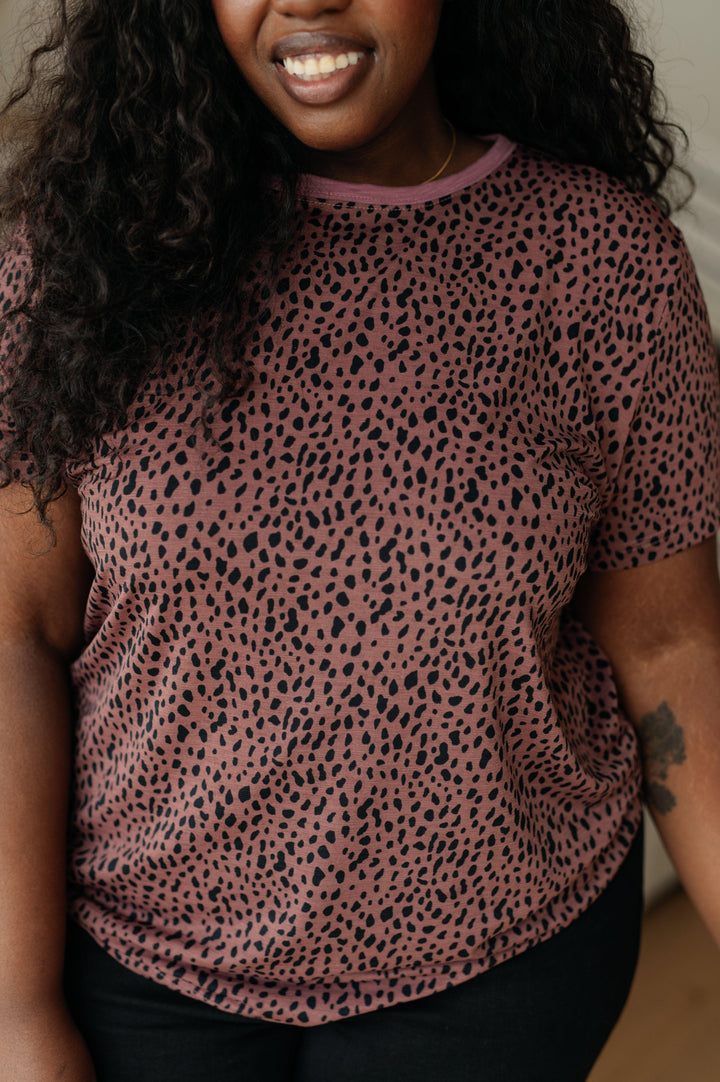 Cheetah Girl Short Sleeve Top Tops