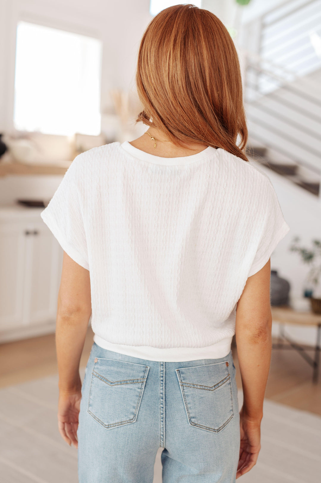 Clearly Classic Short Sleeve Top in White Tops