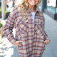 Be You Best Taupe Plaid Quilt Lined Button Down Shacket - DAVERRI FASHIONS