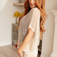 Coastal Dreams Fishnet Top in Cream: open-knit mesh with short sleeves