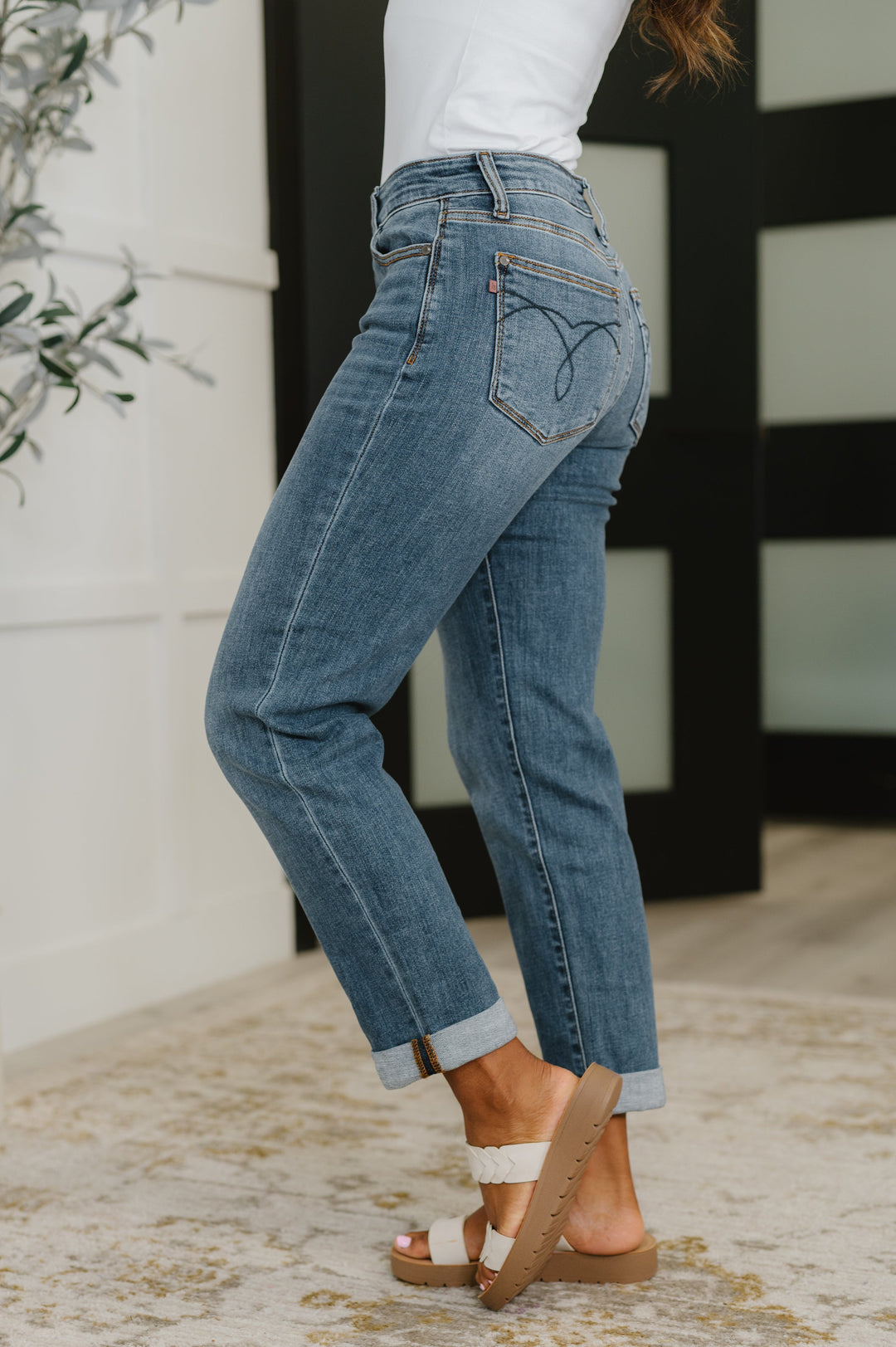 Colette Mid Rise Boyfriend Classic Cuffed | Womens Daverri Fashions