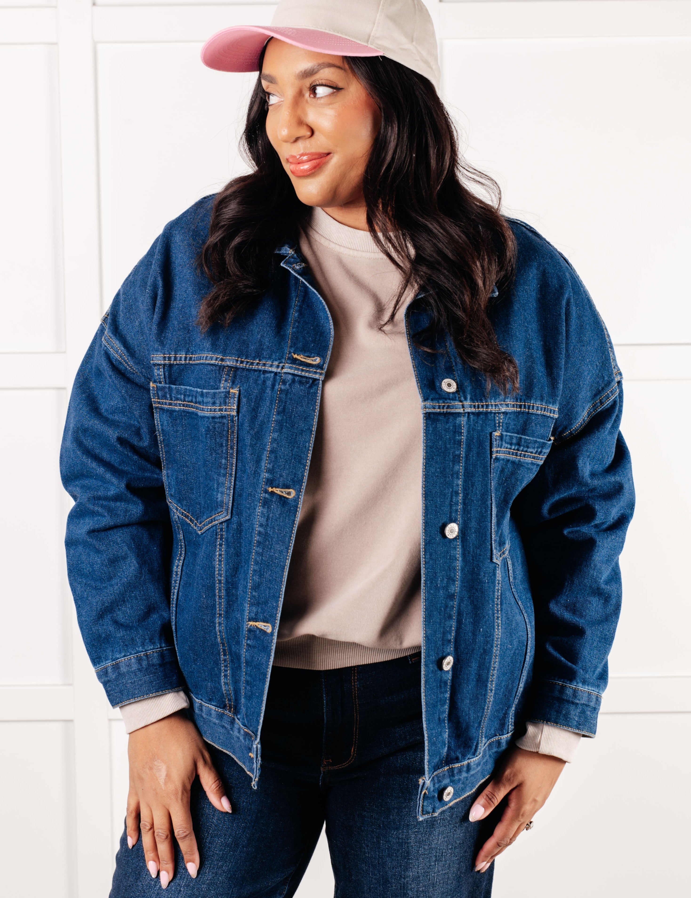 Have We Met Oversized Denim Jacket Denim