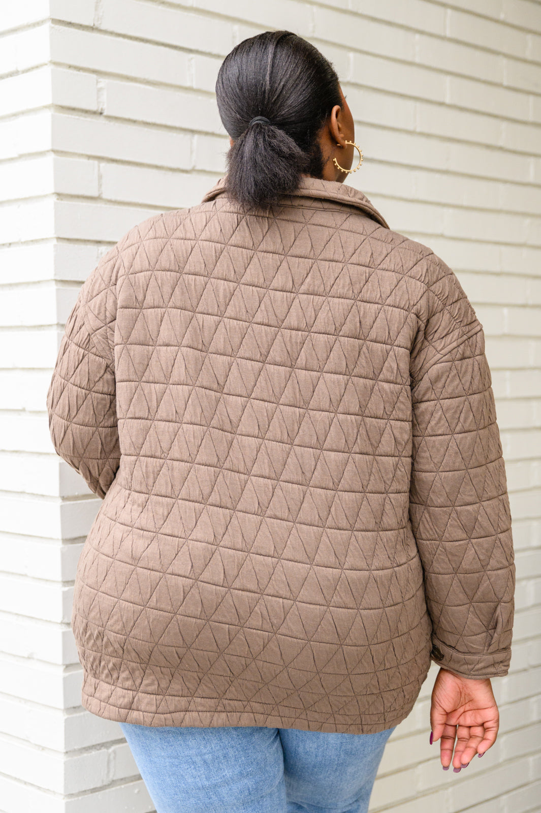 Coming Back Home Mocha Quilted Jacket Tops