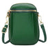 Compact Vegan Leather Crossbody Bag Green Handbags