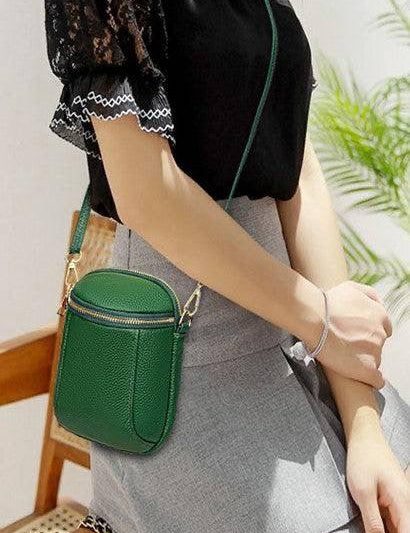 Compact Vegan Leather Crossbody Bag Handbags