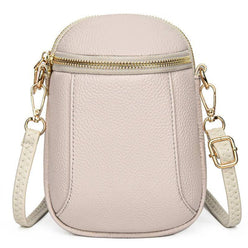 Compact Vegan Leather Crossbody Bag - DAVERRI FASHIONS