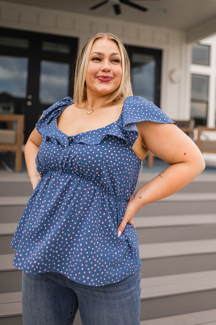 Connect the Dots Peplum Blouse | Tops Daverri Fashions