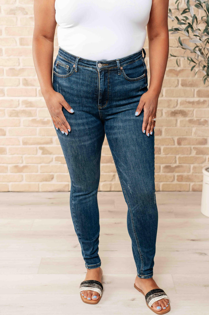 Judy Blue High Rise Control Top Skinny Jeans Bottoms