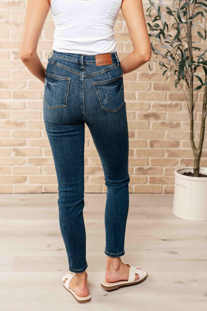 Judy Blue High Rise Control Top Skinny Jeans Bottoms