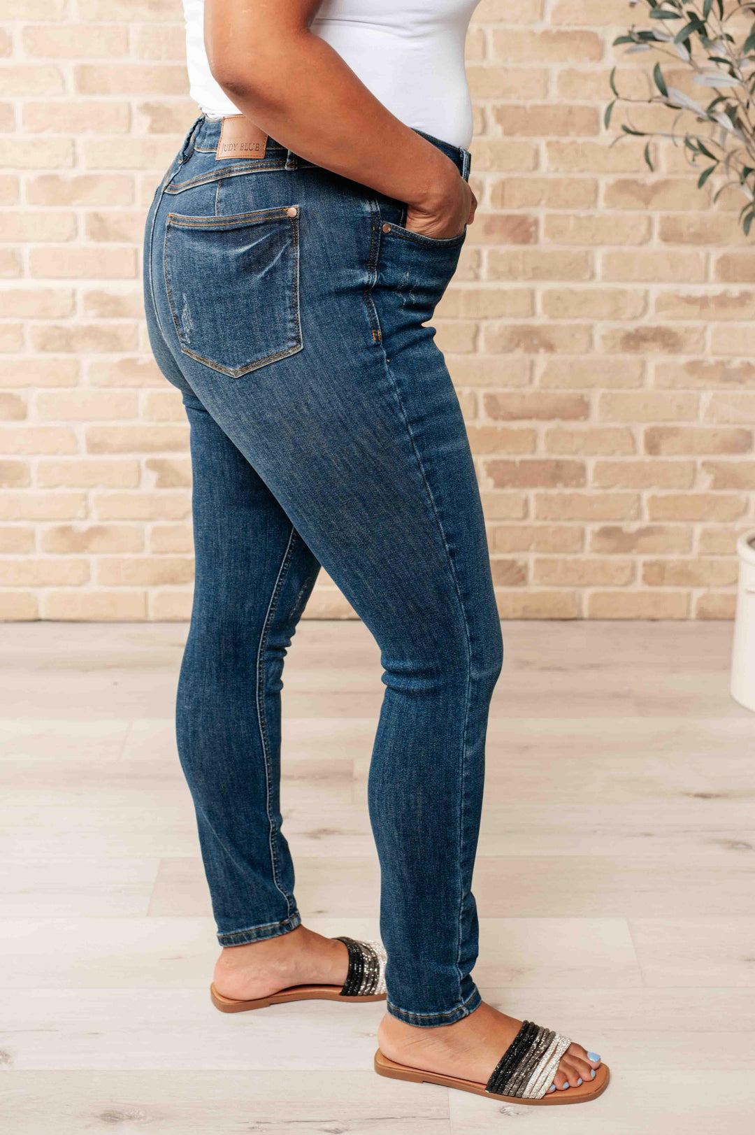 Judy Blue High Rise Control Top Skinny Jeans Bottoms