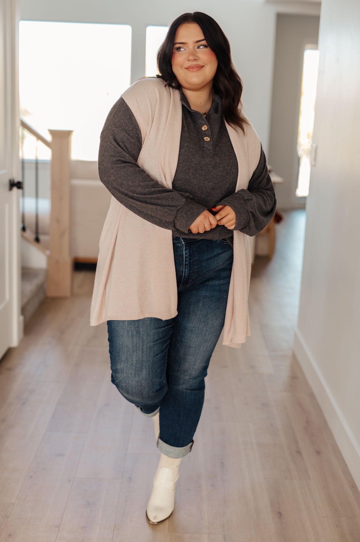 White Birch Sleeveless Cardigan