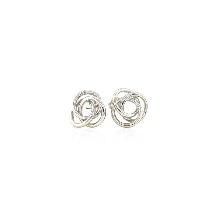 Polished Open Love Knot Earrings in Sterling Silver Earrings