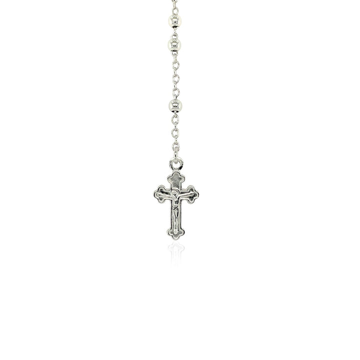 Fine Rosary Chain and Bead Necklace in Sterling Silver Necklaces