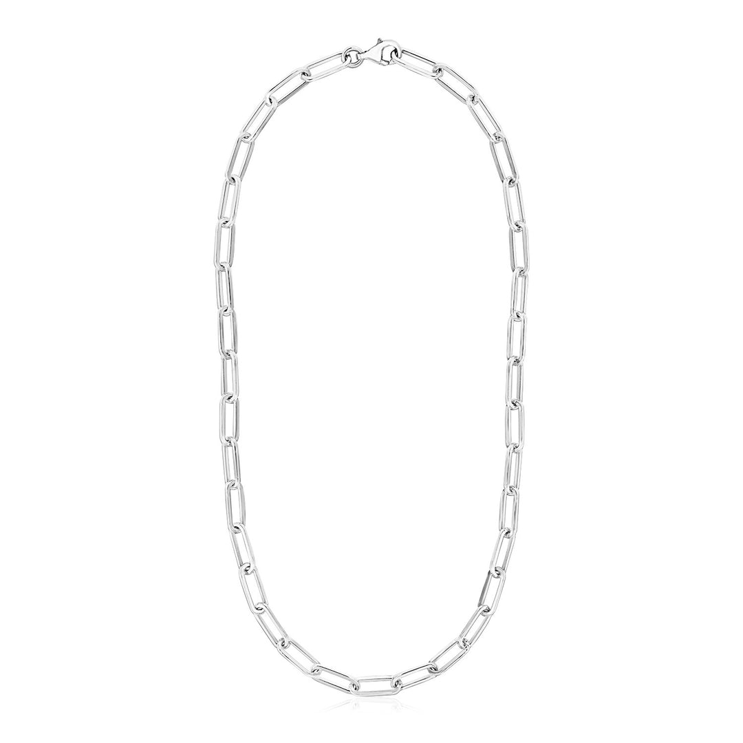 Sterling Silver Paperclip Chain Necklace Necklaces