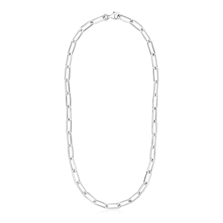 Sterling Silver Paperclip Chain Necklace Necklaces