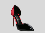 Candy Cane Patent Pu Slip On Stiletto Heels | Heels Daverri Fashions