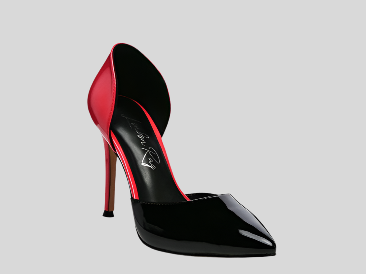 Candy Cane Patent Pu Slip On Stiletto Heels | Heels Daverri Fashions