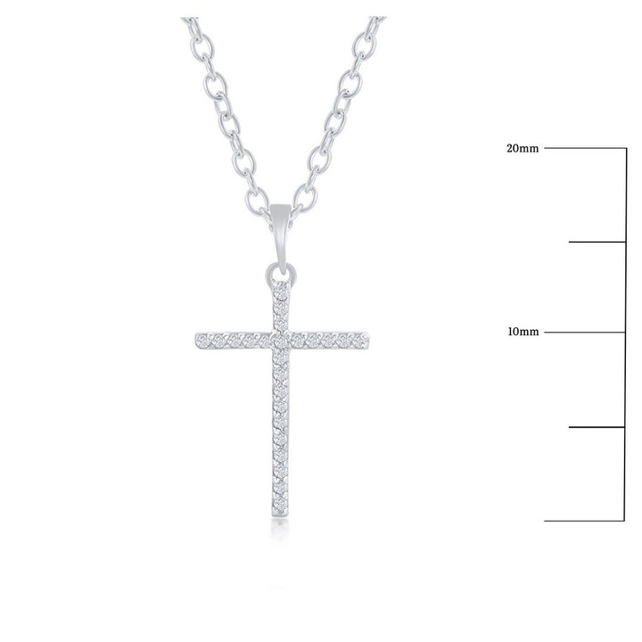 Sterling Silver Diamond Cross Necklace Necklaces