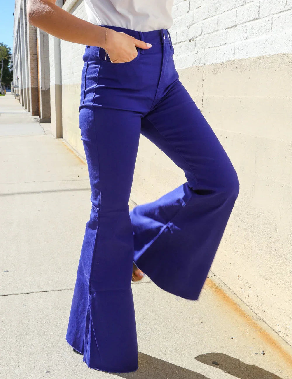 All You Need Sapphire High Waist Flare Leg Denim Jeans | 07-01-25 Summer Sale Daverri Fashions