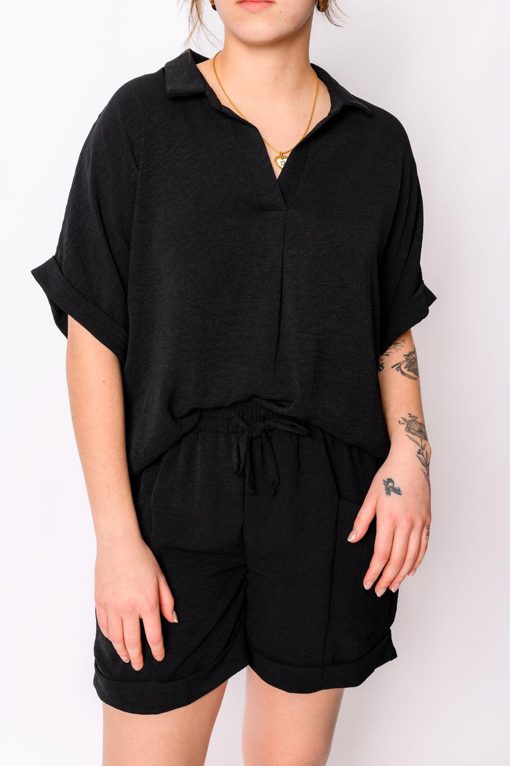 Because I Said So Dolman Sleeve Top in Black Shirts & Tops
