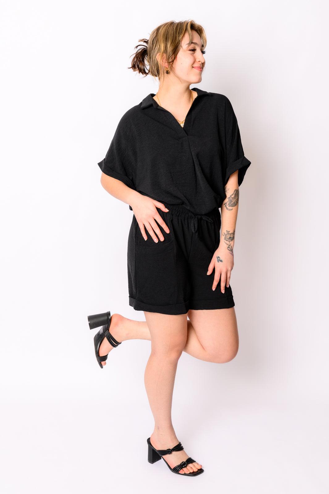 Because I Said So Dolman Sleeve Top in Black Shirts & Tops