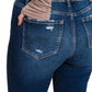 Feeling Empowered Denim Distressed Boot Cut Jeans - DAVERRI FASHIONS