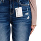 Feeling Empowered Denim Distressed Boot Cut Jeans - DAVERRI FASHIONS