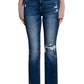 Feeling Empowered Denim Distressed Boot Cut Jeans - DAVERRI FASHIONS