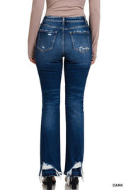 Feeling Empowered Denim Distressed Boot Cut Jeans | Daverri Fashions