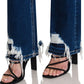 Feeling Empowered Denim Distressed Boot Cut Jeans - DAVERRI FASHIONS