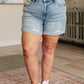Judy Blue High Rise Distressed Cuffed Cutoff Shorts Denim Shorts