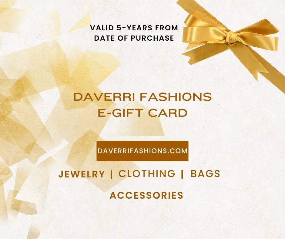 Daverri Fashions E-Gift Card - Hassle-Free Shopping Experience GIFT CARD