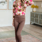 Magic Skinny High Rise Pants Dark Brown Pants