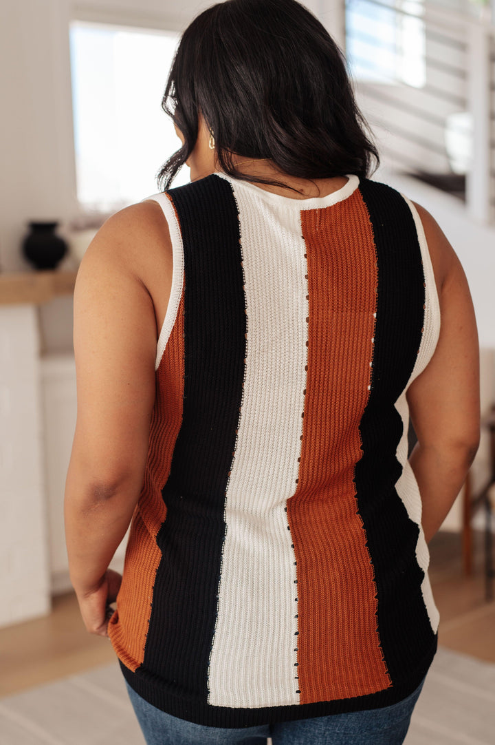 Decidedly Undecided Knit Striped Tank Tops