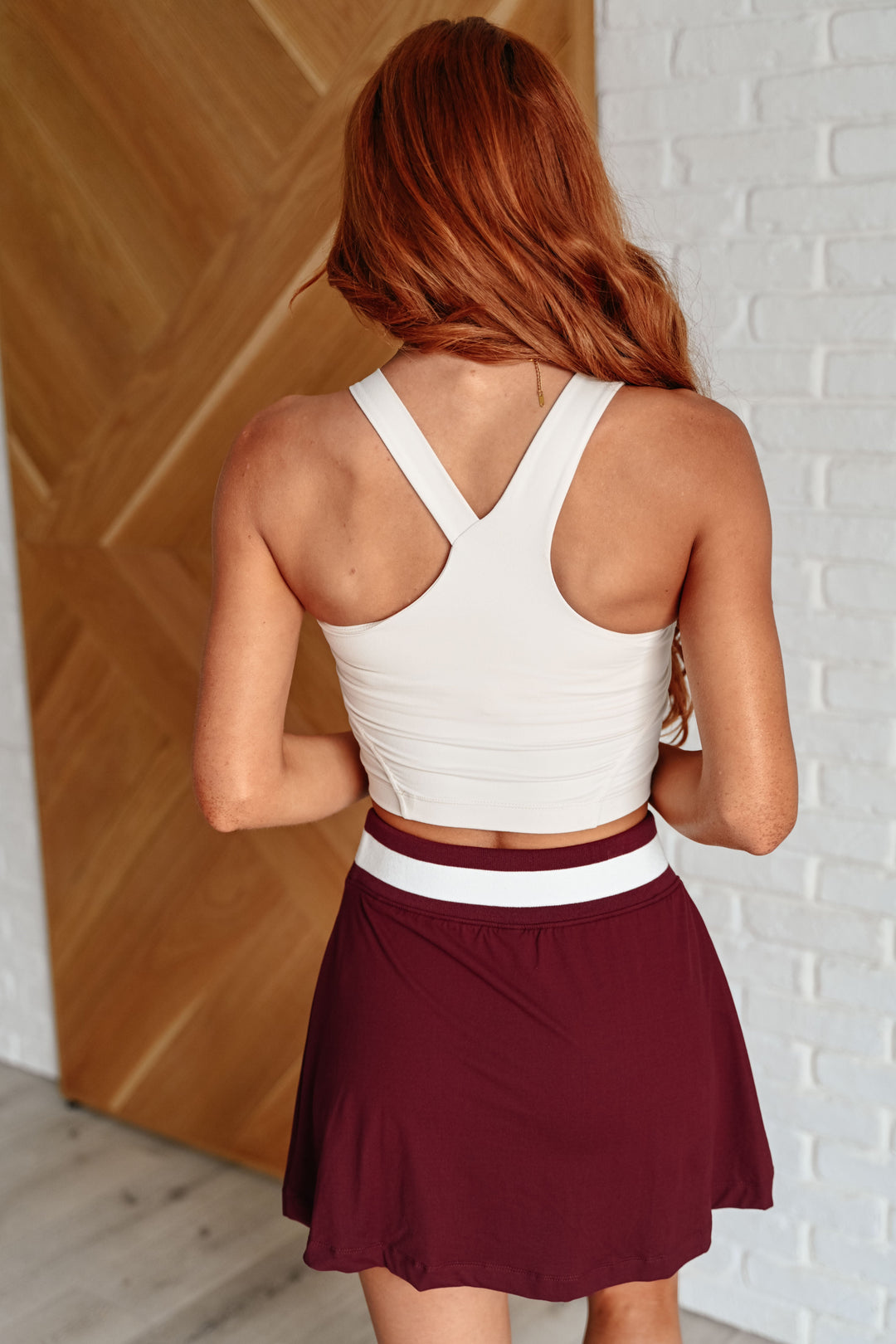 Doing it For Me Asymmetrical Tank in White Pearl Athleisure